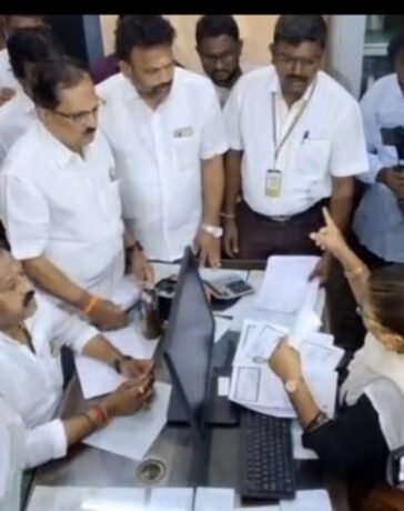 ಕಾಂಗ್ರೆಸ್ ಮುಖಂಡರು ಗುಂಪು ಕಟ್ಟಿಕೊಂಡು ರಿಜಿಸ್ಟರ್ ಕಚೇರಿ ಗೆ ನುಗ್ಗಿದ್ದು ಹಲವಾರು ಅನುಮಾನ ಗಳು!! ಶಾಸಕರಗಳು,ಆಡಳಿತ ವಿಫಲವೇ!!